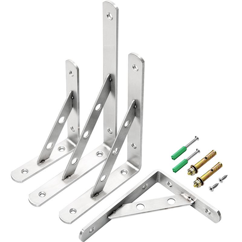 Sturdy Stainless Steel Triangle Wall-Mount Shelf Bracket