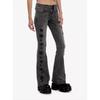 Foreign Trade Original Order SoC * IA Gray Washed XINGX Low Waist Slim Looking Horn Elastic Tight High Denim 1475