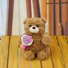 Plüsch-Teddybär-Geschenk mit Rosenblüten für Abschluss- und Weihnachtsfeiern