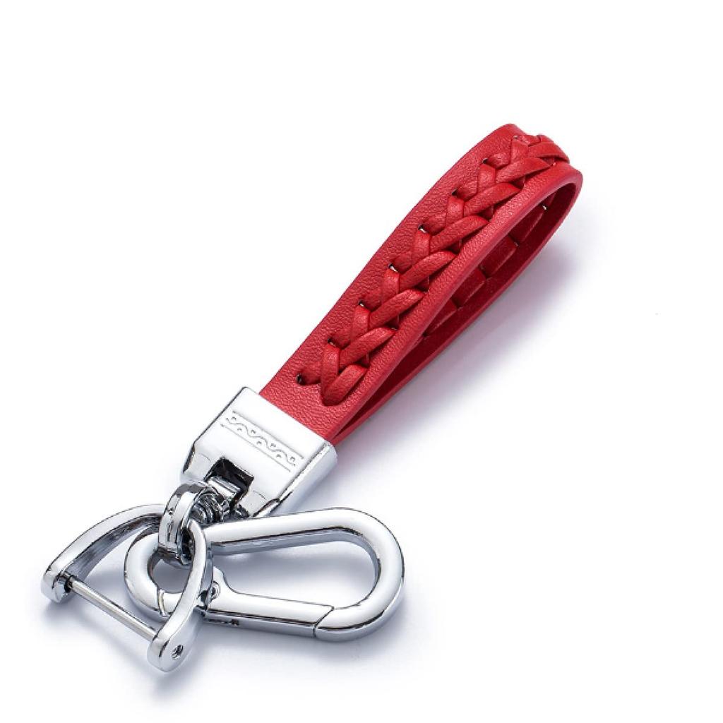 VERISSY Keychain, Smart Key, Car, Leather, Motorcycle, Keys, Bicycle, Accessories, Key Hook, Remote Key, Stylish, red