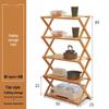 Multi-Layer Bamboo & Wood Folding Storage Rack for Outdoor Camping & Picnics