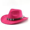 Suede ethnic style tibetan style western cowboy hat top hat fall and winter men's and women's felt hat peaked edge jazz hat hat