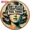Vintage Brass Metal Wall Art Sign Quote Room Decor Home Office Gift