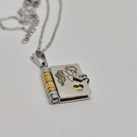 Daughter Book Necklace My Incredible Girl Pendant Stainless Steel Engraved Mini Book Necklace Jewelry Gift