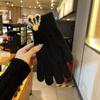 New Style Knitted Woolen Gloves for Women To Keep Warm and Cold Proof  Five Fingers Missing Playing with Mobile Phone Driving Riding and Office