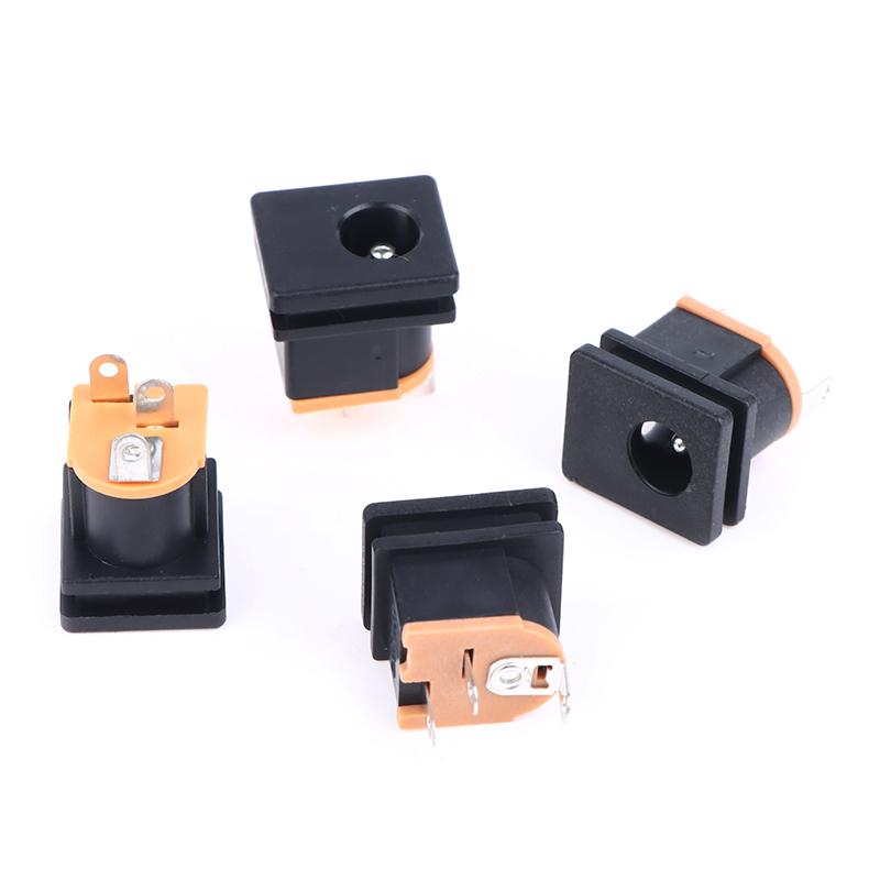 10Pcs DC Power Socket DC-015 Jack With Screw Hole 5.5-2.1MM/5.5-2.5MM Square Panel Mounting 5.5X2.1MM / 5.5X2.5MM