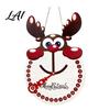 Holiday Countdown Sign Christmas Calendar Reusable Days Until Door Hanging Sign Wooden Vintage Round Wreath Hanger for Wall Decor Interactive