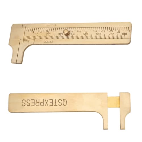 Pocket Caliper, Vernier Caliper Measuring Tool, Multi-Purpose Measurement Tool, Pocket Ruler, Easy Reading, for Home and School (Double Scale, 80mm)