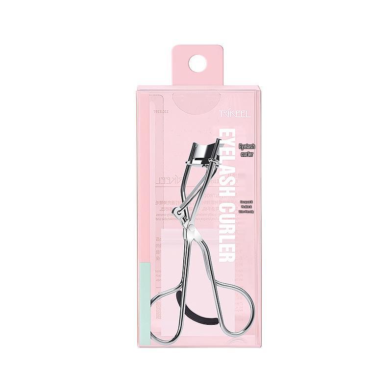 

Chuanqi er Stainless Steel Eyelash Curler - Long-lasting Curl, No Pinch Design Single (boxed with spare rubber strips) срібний