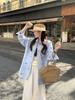 Plus Size Women's Simple Bow Long Sleeve Spring Shirt