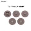 5Pcs 10T-36T Metal Double Gear Reduction Gear 0.5/0.5 Modulus 2Mm Hard Wear-Resistant Gear For Diy Model Making