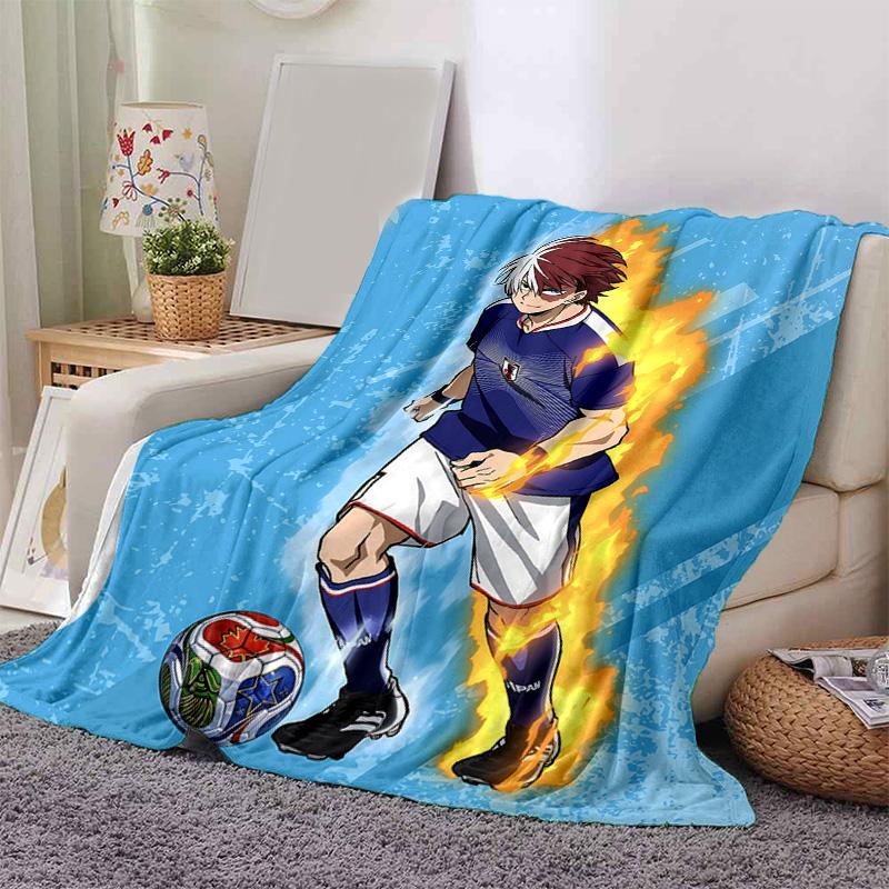 1pc Soccer Legend Flannel Blanket Soft Warm Throw Blanket for Bedroom Living Room Bed Travel Camping Picnic Gift. MT71501116