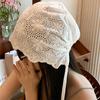 Korean Versatile Lazy Style Flower Strap Headband Hat Lightweight Breathable Palace Style Retro Solid Colorf Hat Spring Summer