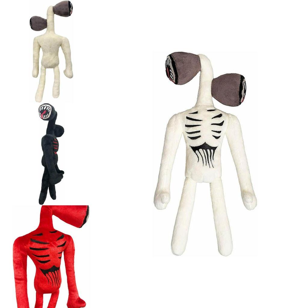 15.7 Inch Siren Head Plush Toy Soft Black And White Horror Stuffed Doll For Kids