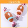 Companheiro de Brincadeiras Interativo para Pets Brinquedo de Cachorro de Pelúcia Durável com Som Corda de Algodão e Design de Bola de Futebol de Oliva
