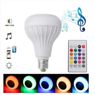 12w Wireless Bluetooth-compatible Led  Bulb  Speaker 4 Modes Music Colorful Rgb Intelligent Home