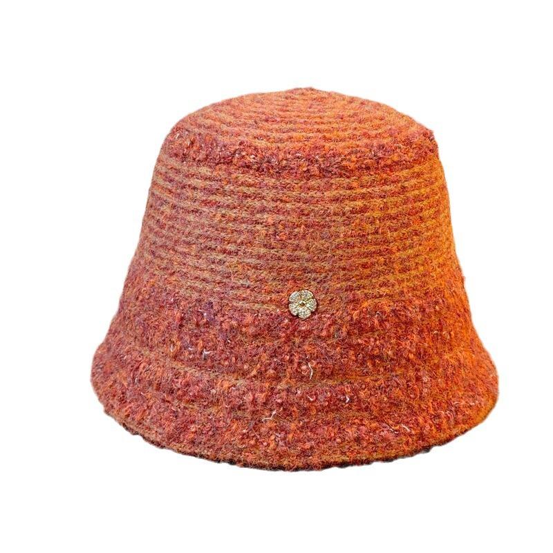 Fisherman Hat Women's Autumn and Winter Korean Style Large Head Circumference Showing Face Small Bucket Hat Fashion Versatile Basin Hat