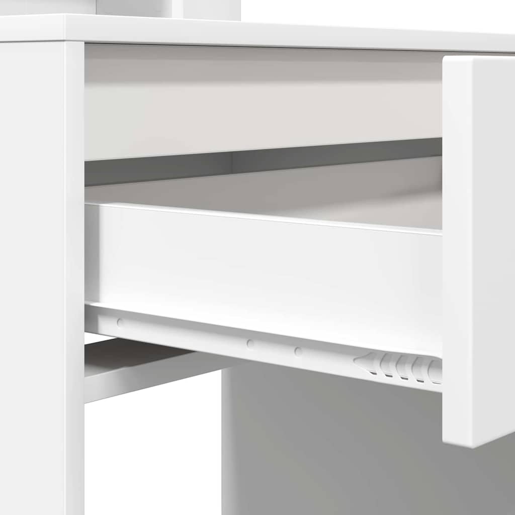 Bedroom Vanity Table with Shelf White 80 X 39.6 X 135 Cm