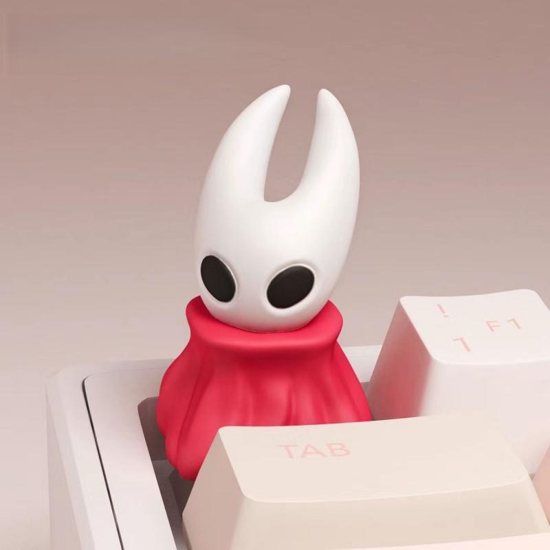 Hollow Knight Silk Song Game Character Collectible Figurine - Handmade Knight Hornet Zote PVC Ornament for Keyboard Toy Display