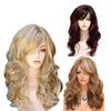 Long Curly Wig For Women Ladies Party Natrual Mixed Brown Blonde Synthetic Hair Wigs