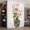 Romantic Vase Lotus Leaf Bedroom Living Room Porch Home Decoration Wall Stickers Self-Adhesive Decals