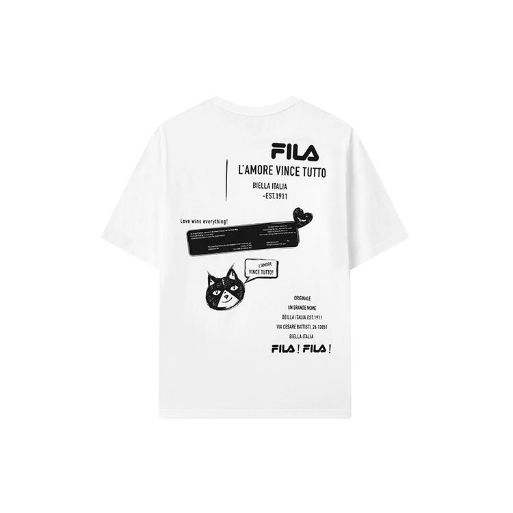 FILA T Shirt Men s Standard White F11M133189F-WT XXL