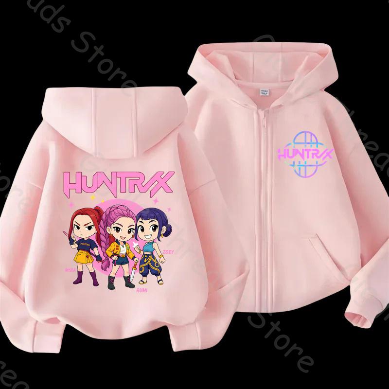 Fantastischer K-POP Dämonenjäger Kinder Zip-Up Hoodie 2025. Gemütliche Cartoon-Jacke für alle Kinder, Jungen und Mädchen. Weltweiter Favorit