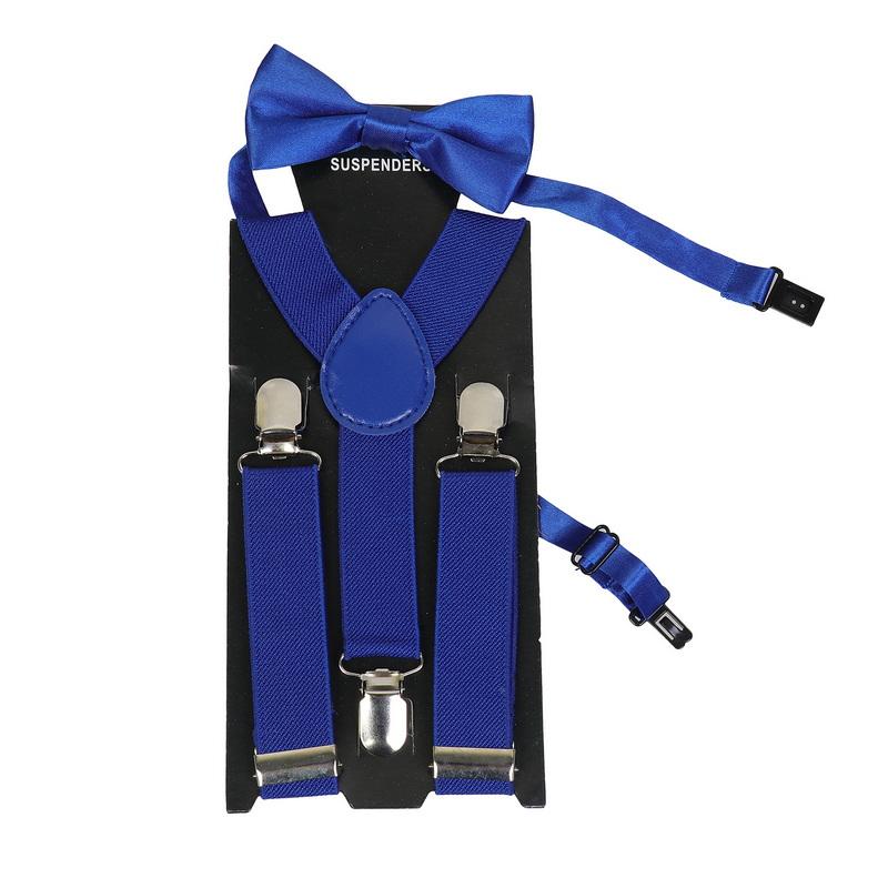 

Набор детских подтяжек с галстуком-бабочкой шириной 2,5 см, эластичные регулируемые подтяжки с Y-образной спинкой шириной 60 см, формальные классические галстуки-бабочки с предварительно завязанными шнурками для мальчиков и девочек 1–9 лет 60cm синий