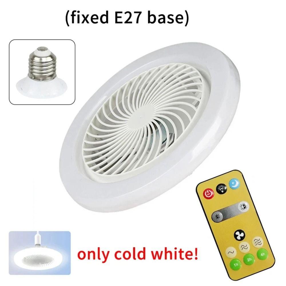 Three-speed Mode LED Fan Light Remote Control Fan Ceiling Light E27 Screw Fan Light  Bedroom