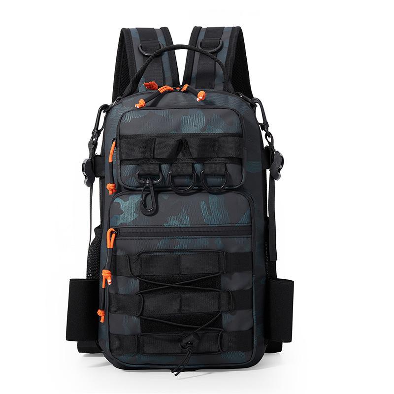 Large Capacity Multi-functional Fishing Backpack, Water Resistant Tactical Lure Rod Bag, Shoulder & Sling Outdoor Sports Pack
