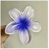 Gradient Plumeria Jelly Hairpin - Transparent, Trendy Back-of-Head Accessory for Women