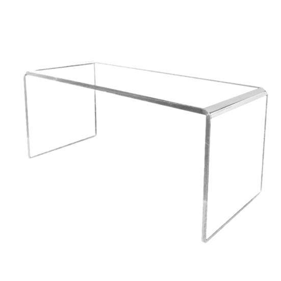 Klarer Acryl-Display-Ständer Rechteckiger Tisch-Display-Ständer Wiederverwendbare Dessert-Ständer Sammlerstück-Regal für Cupcakes Schmuck Kosmetik Mehrstufiger Display