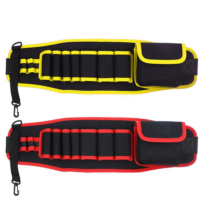 Thickened Canvas Multi-Tool Waist Bag with Large and Small Pockets for Electricians