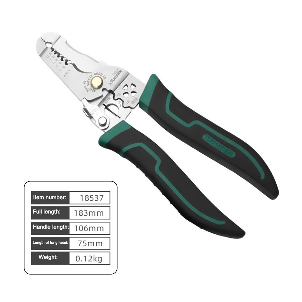 High-carbon Steel Wire Stripping Pliers Multifunctional Non-Slip Wire Stripping Tool Hand Tools Comfortable