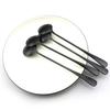 4/8pcs Cute Matte Black Teaspoons Coffee Soup Round Long Handle Scoops 18/0 Stainless Steel Dinner Set Ice Cream Cocktail TableSpoons