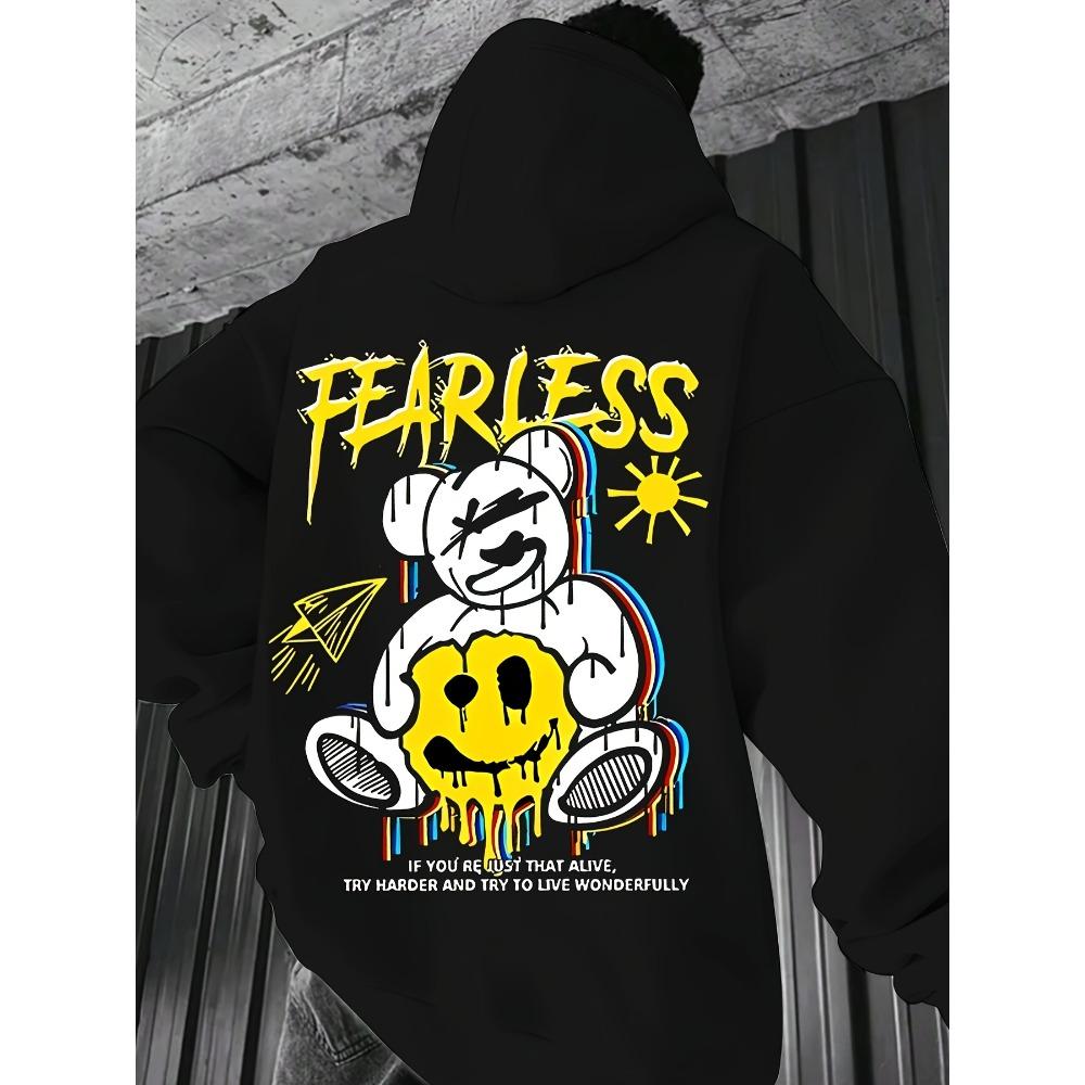 Personalized Bear Graphic Print Men's Hoodies Fashion Pullover Autumn Clothing Casual Clothes Women Tops Sweatshirts