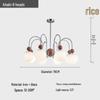 Mid-Century Minimalist Pearl Magic Bean Chandelier: French Cream Design for Living Room, Bedroom, or Restaurant Lighting.