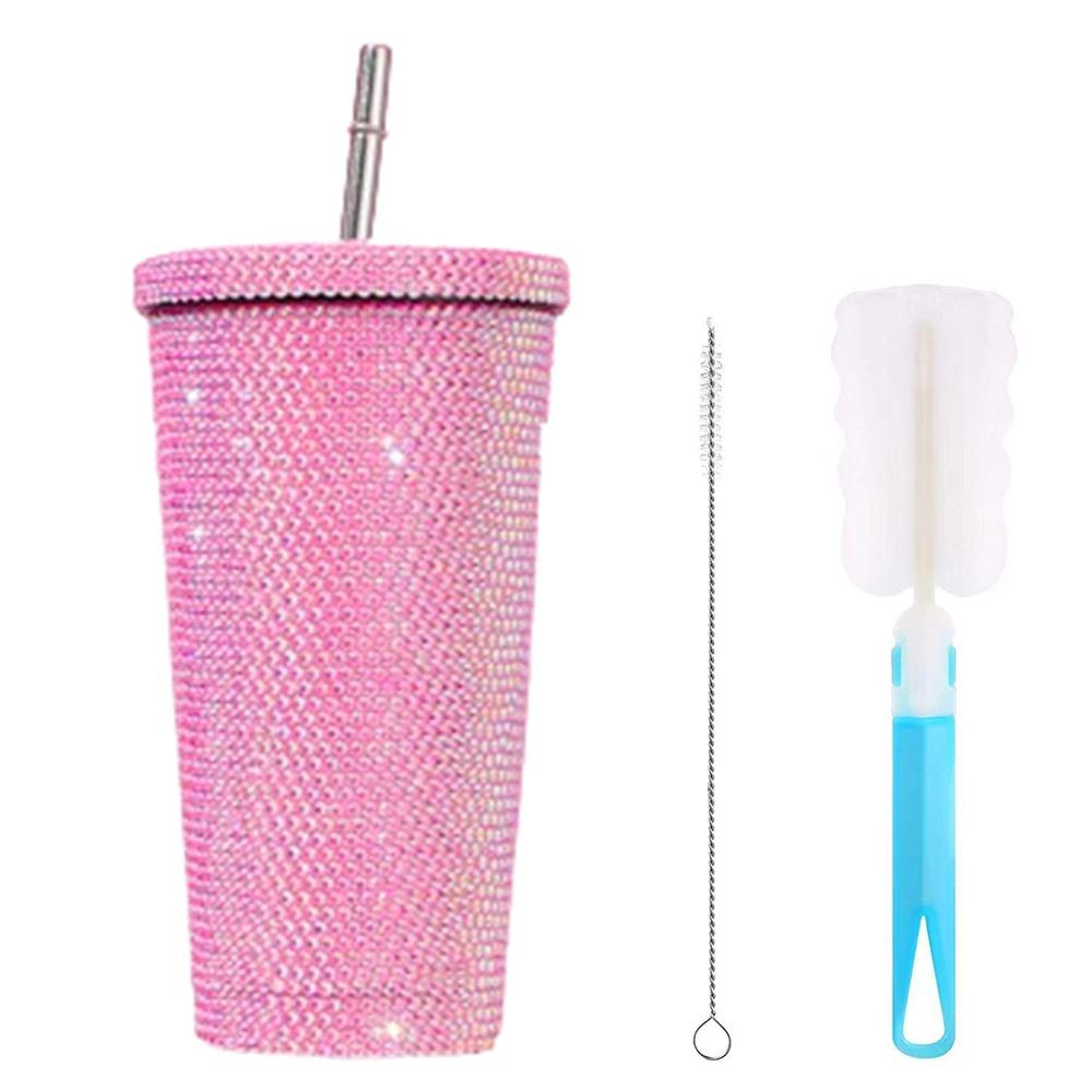 Insulated Glitter Coffee Cup 500ml/750ml Stainless Steel Water Bottle  Girl