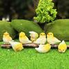 Miniatur Papageienfigur Mini Vogel Harzstatue Realistisches Tierornament Puppenhaus Feengarten Mikrolandschaft Dekoration
