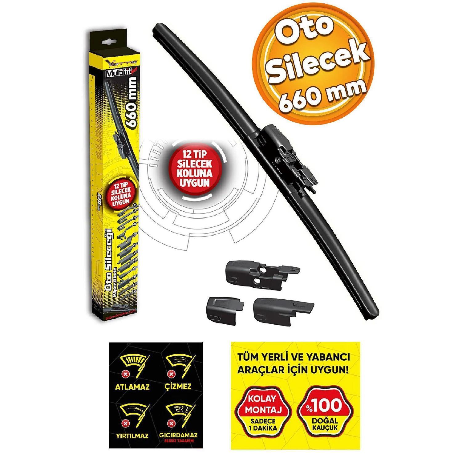 

Plus Multifit Car Vehicle Automobile Windshield Rear Windshield Wiper Banana Wiper 660 Mm 39690