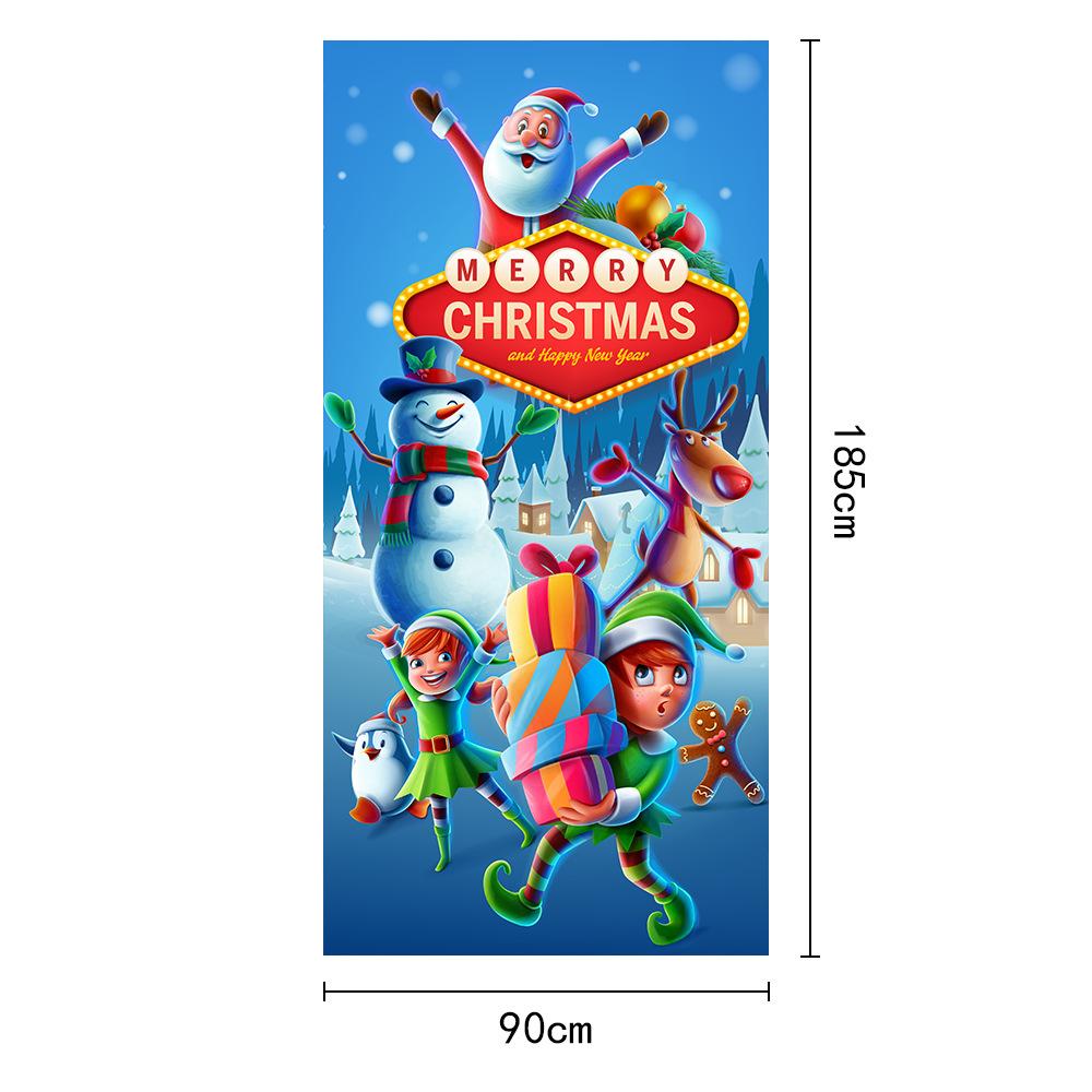 

Outdoor Photo Decoration Color: As Shown In The Picture Christmas Curtain Flag Holiday Curtain Flag Size: 185 * 90CM For Home
