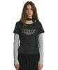 Kimseupeulesikoteunmakes 34 Body Stripe Layered Long Sleeve T-Shirt Charcoal