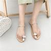 Summer Slippers Women Sandals Fashionable and Simple, Slim with Rhinestones, Flat Bottomed, Clip On Sandals for Women