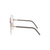 Prada Temple Logo Metal Rectangular Optical Frame Women's Rose Gold
