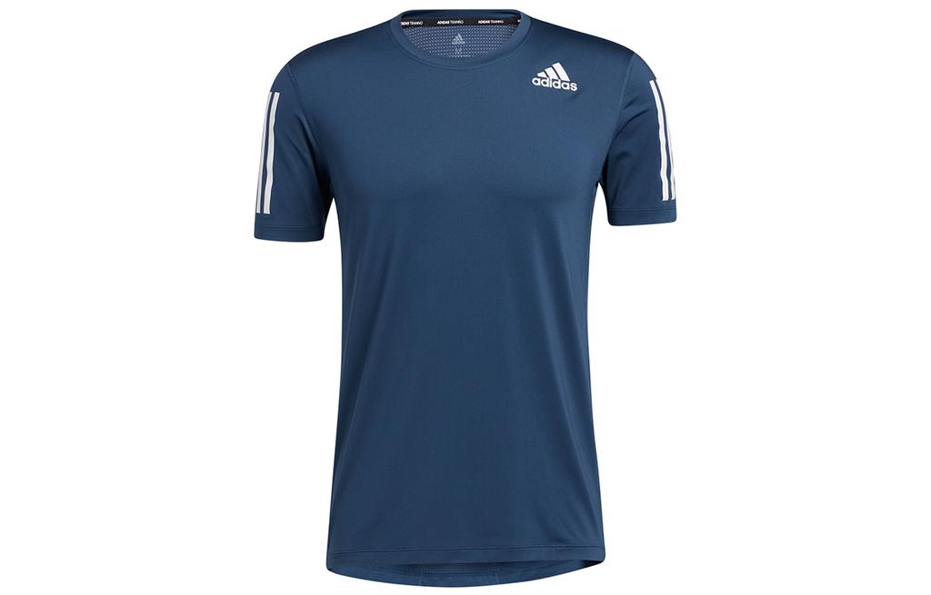 adidas T Shirts Men's Navy Blue Crew Neck Moderate Straight Fit GM0507
