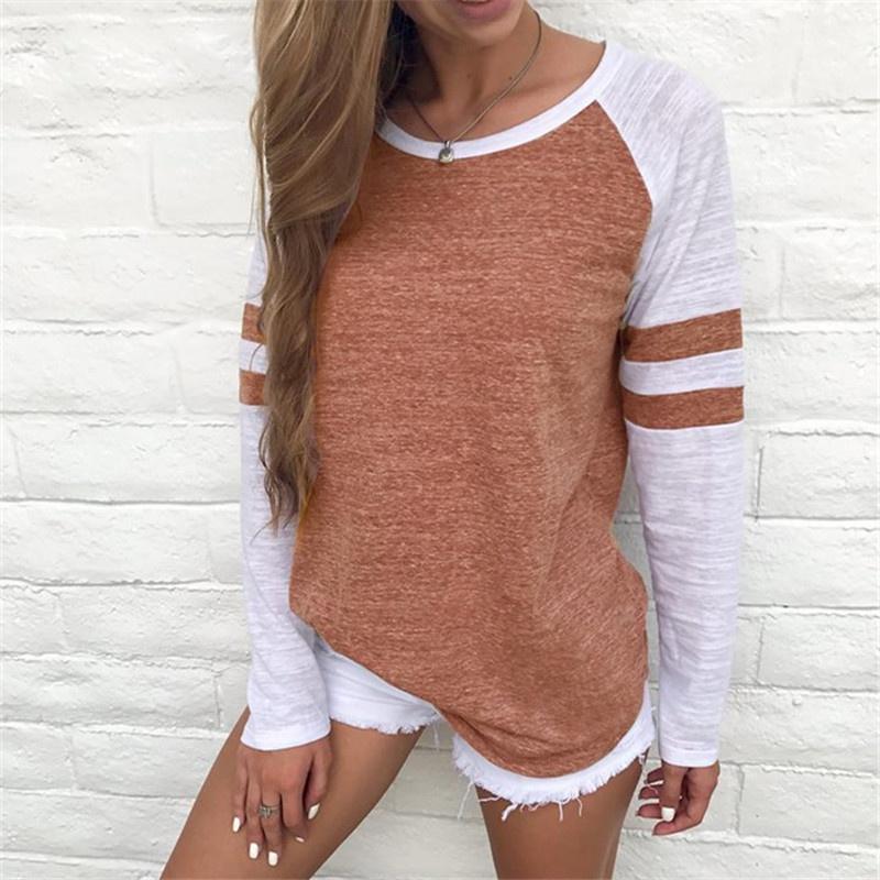 Versatile Women's Casual T-shirt Long Sleeve Striped Fashion Blouse Tops Shirt Plus Size Ideal For Everyday Wear And Special Occasions