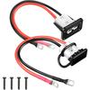 A25F-SB50 for Anderson Connector 8AWG 50A Battery Cable O Ring Terminal 12V-72V Wire Harness Plug Kit