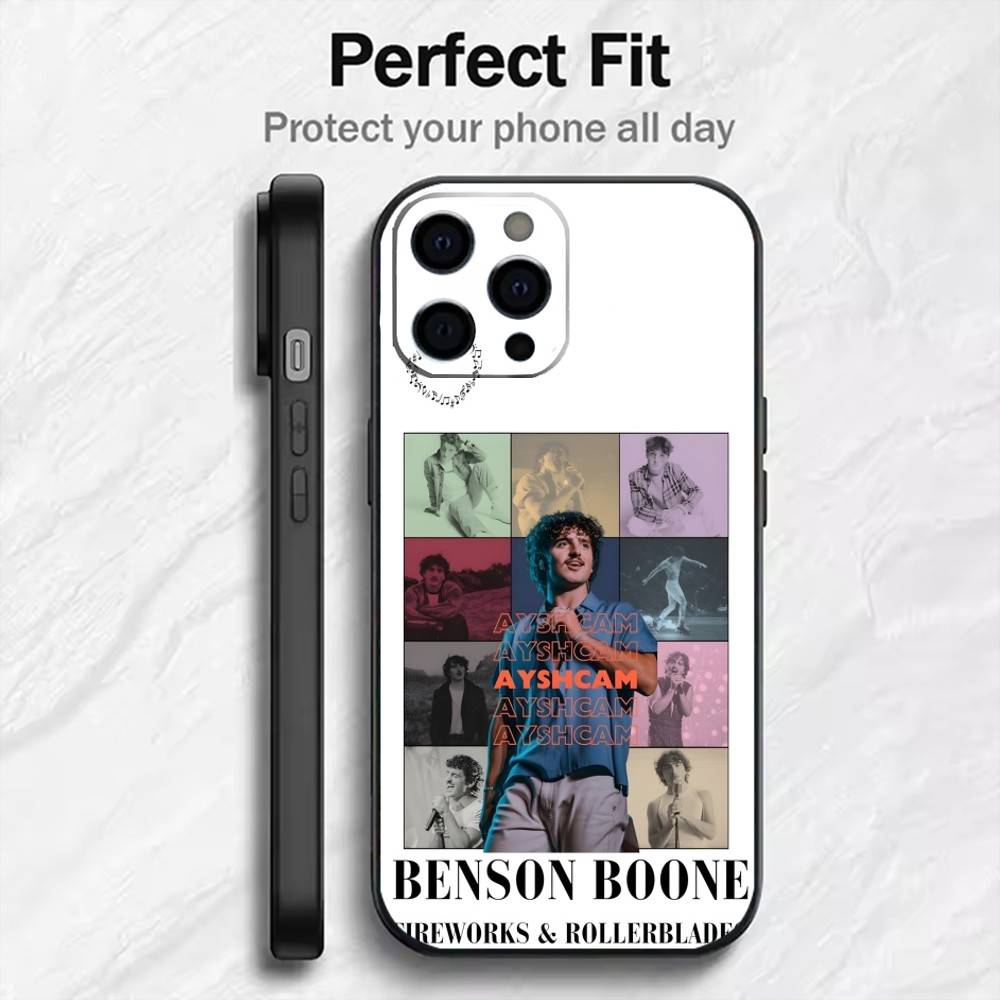 Beautiful Things B-Benson B-Boone-e Phone Case For iPhone17,16,15,14,13,12 Plus,Max Soft Silicone Black Cover
