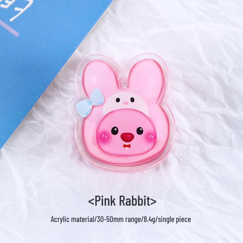 Cute Cartoon Double-Sided Acrylic Memo Clips - Transparent Small Stationery Clips for Journals and Office Bills