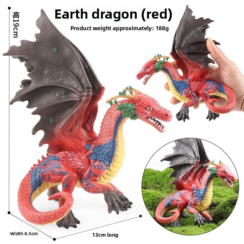 Three Headed Dog Fire Phoenix Stone Monster Dragon Warcraft Model For Kids And Collectors